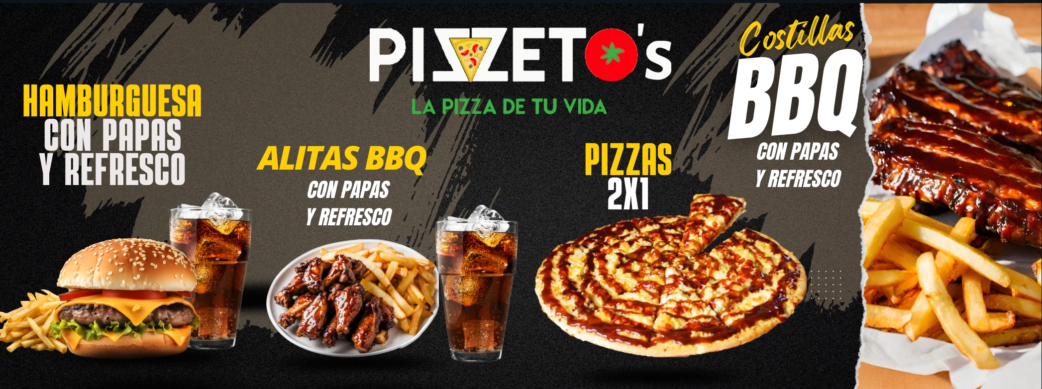 Banner de Pizzas Pizzetos